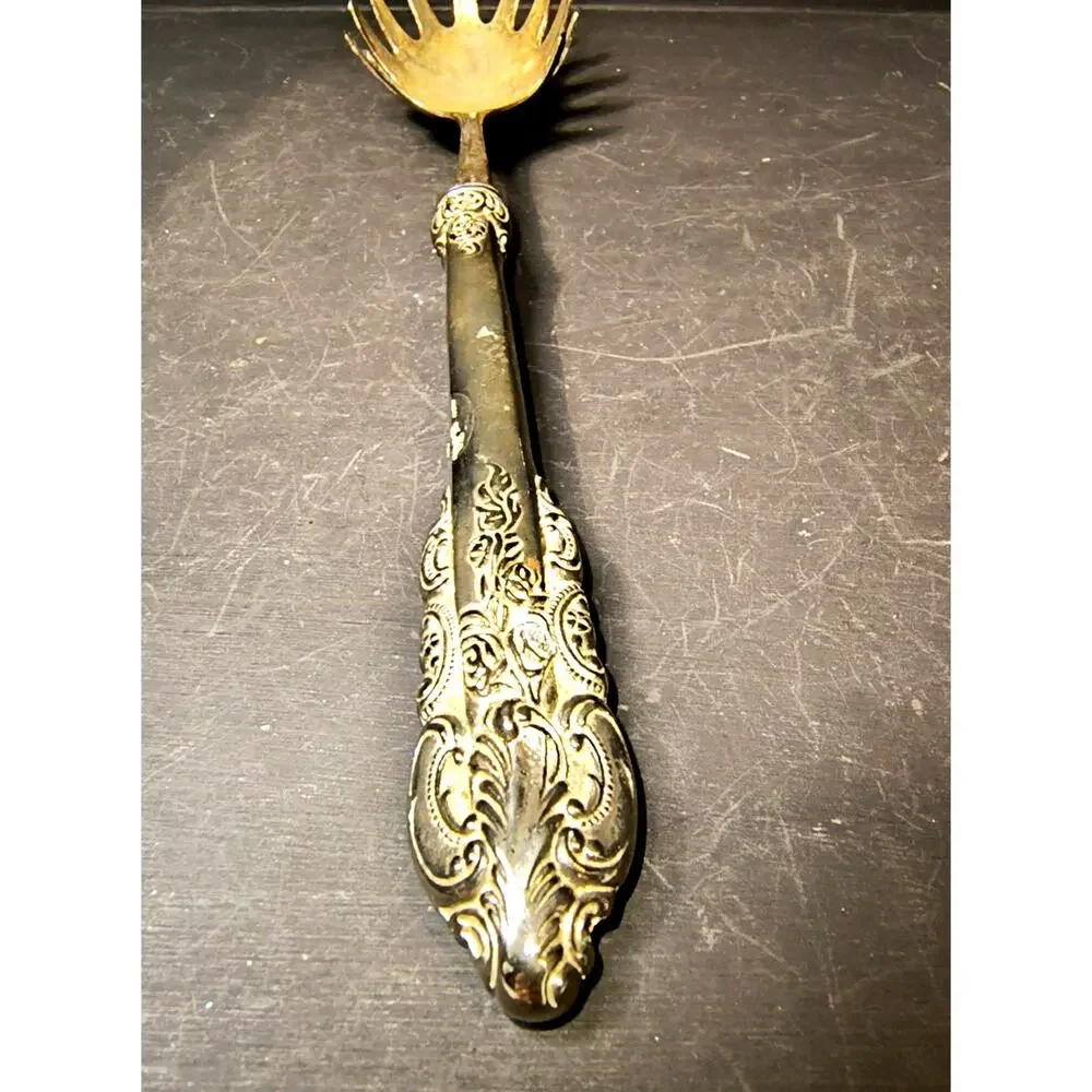 1859.  Vintage Silver Plated Pasta Server Spoon Kings Pattern  Sheffield